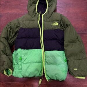 The North Face Kids' Green and Black Puffer Jacket Reversible